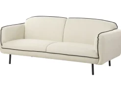 Divano 3 posti TONSBERG Tessuto Beige chiaro con ottomana