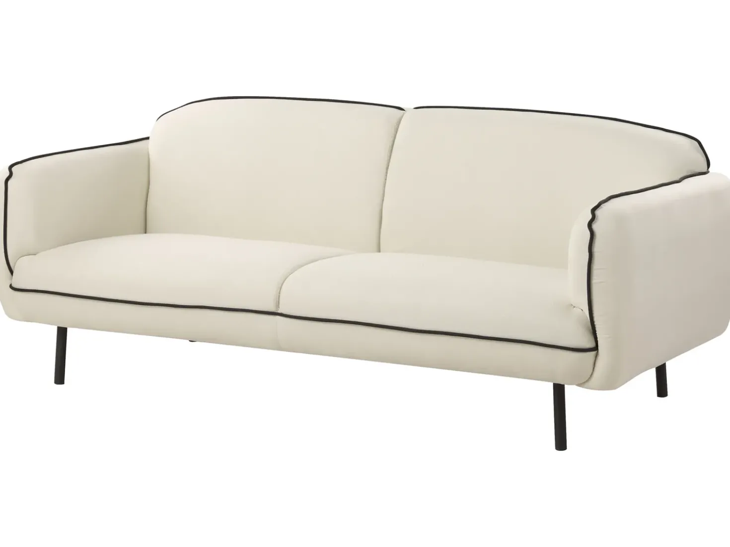 Divano 3 posti TONSBERG Tessuto Beige chiaro con ottomana
