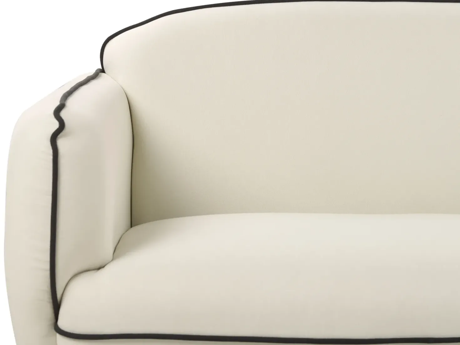 Divano 3 posti TONSBERG Tessuto Beige chiaro con ottomana