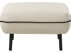 Divano 3 posti TONSBERG Tessuto Beige chiaro con ottomana
