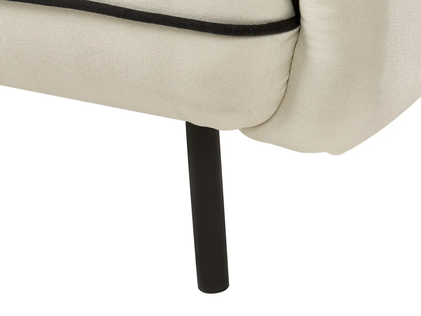 Divano 3 posti TONSBERG Tessuto Beige chiaro con ottomana