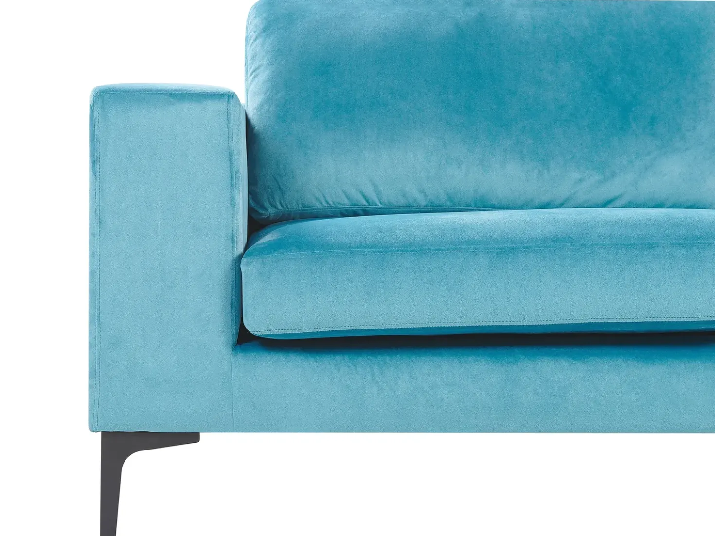 Divano 3 posti VADSTENA Velluto Azzurro