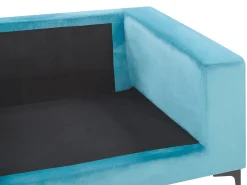 Divano 3 posti VADSTENA Velluto Azzurro