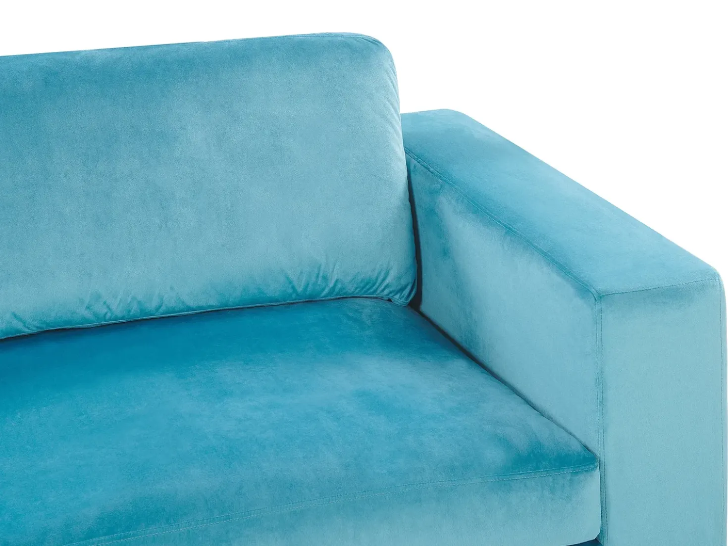 Divano 3 posti VADSTENA Velluto Azzurro