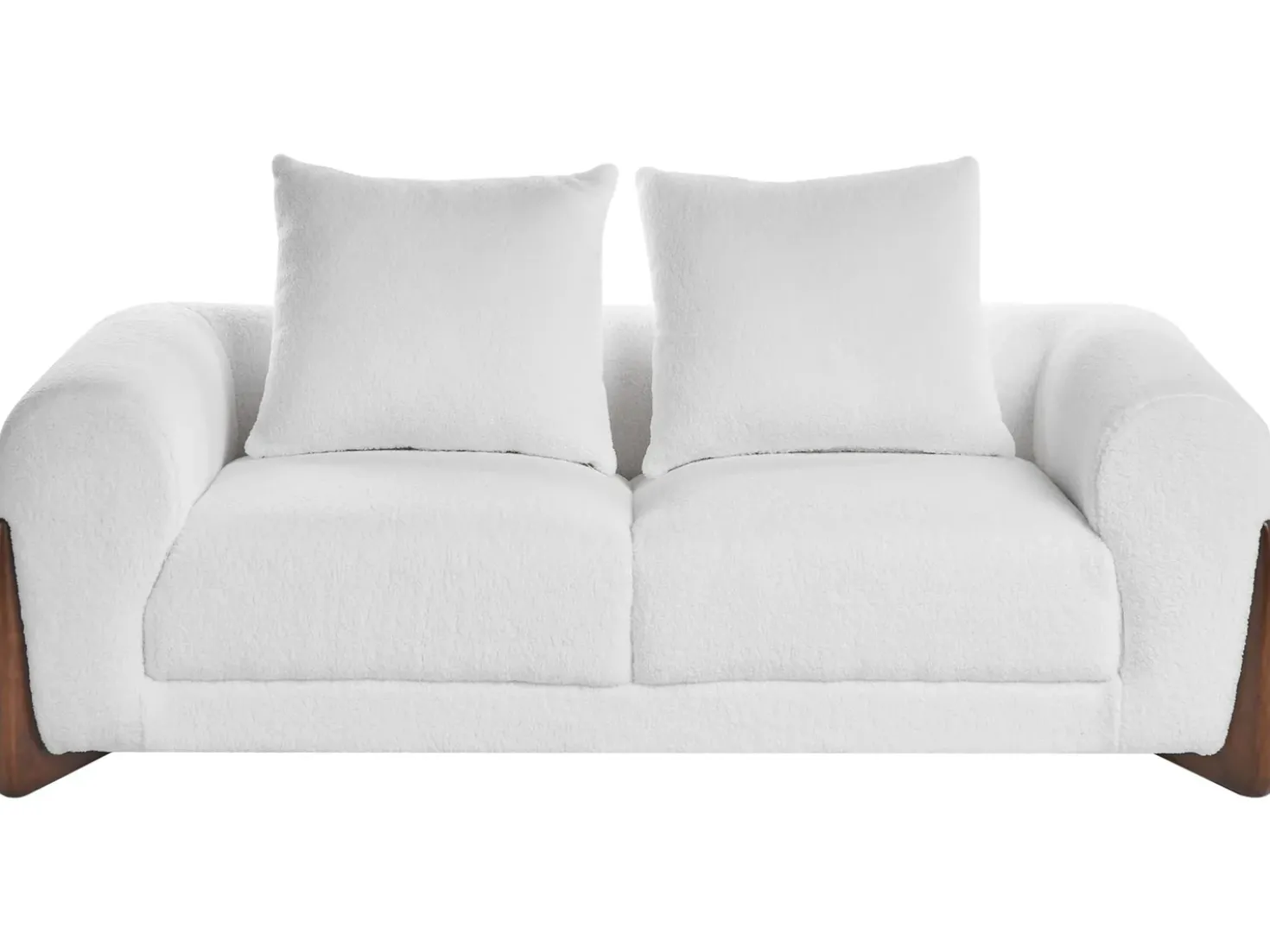 Divano 2 posti VINLIDEN Bouclé Bianco