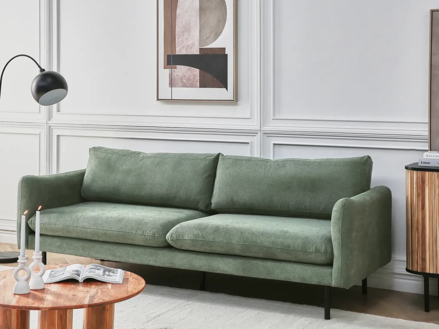 Divano 3 posti VINTERBRO Tessuto Verde chiaro