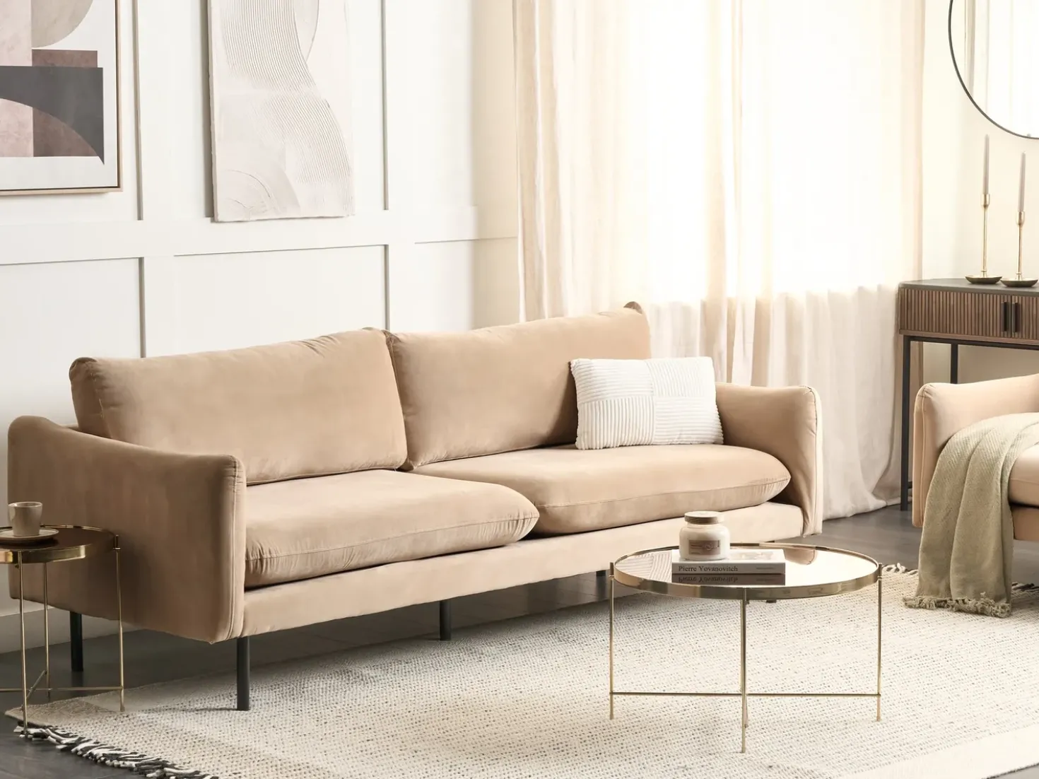 Divano 3 posti VINTERBRO Velluto Beige