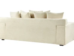 Divano 3 posti VISKAN Velluto a coste Beige chiaro