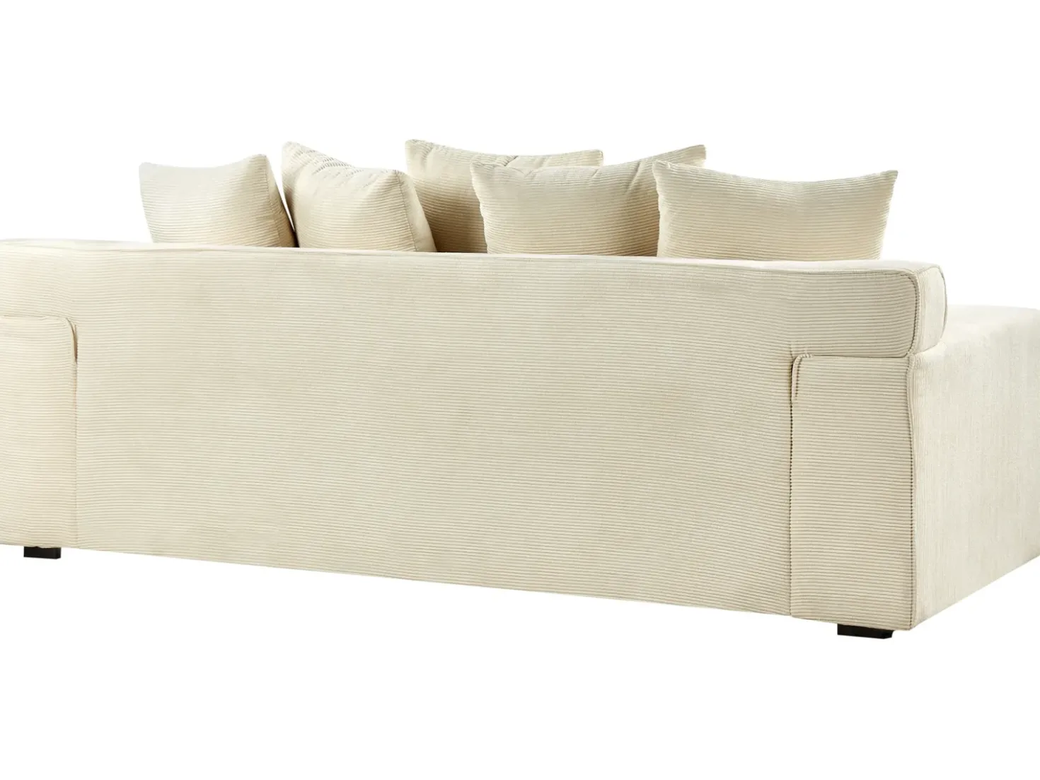 Divano 3 posti VISKAN Velluto a coste Beige chiaro