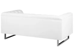 Divano 2 posti VISSLAND Pelle sintetica Bianco