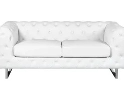 Divano 2 posti VISSLAND Pelle sintetica Bianco