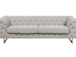 Divano 3 posti VISSLAND Tessuto Beige chiaro