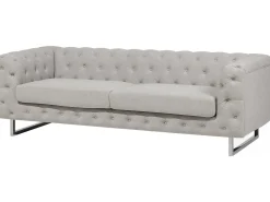 Divano 3 posti VISSLAND Tessuto Beige chiaro