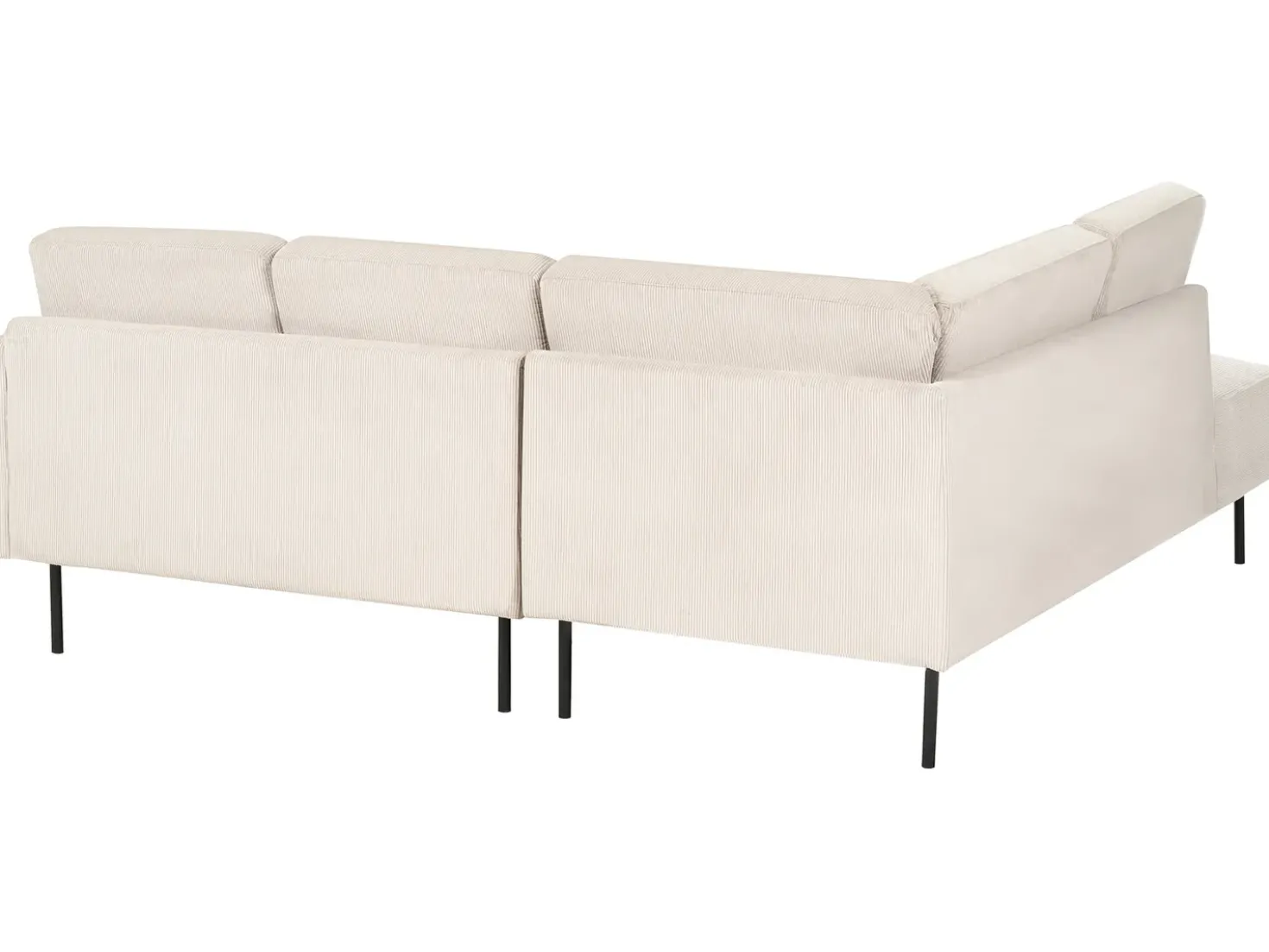 Divano angolare 4 posti BREDA Velluto a coste Beige Lato destro