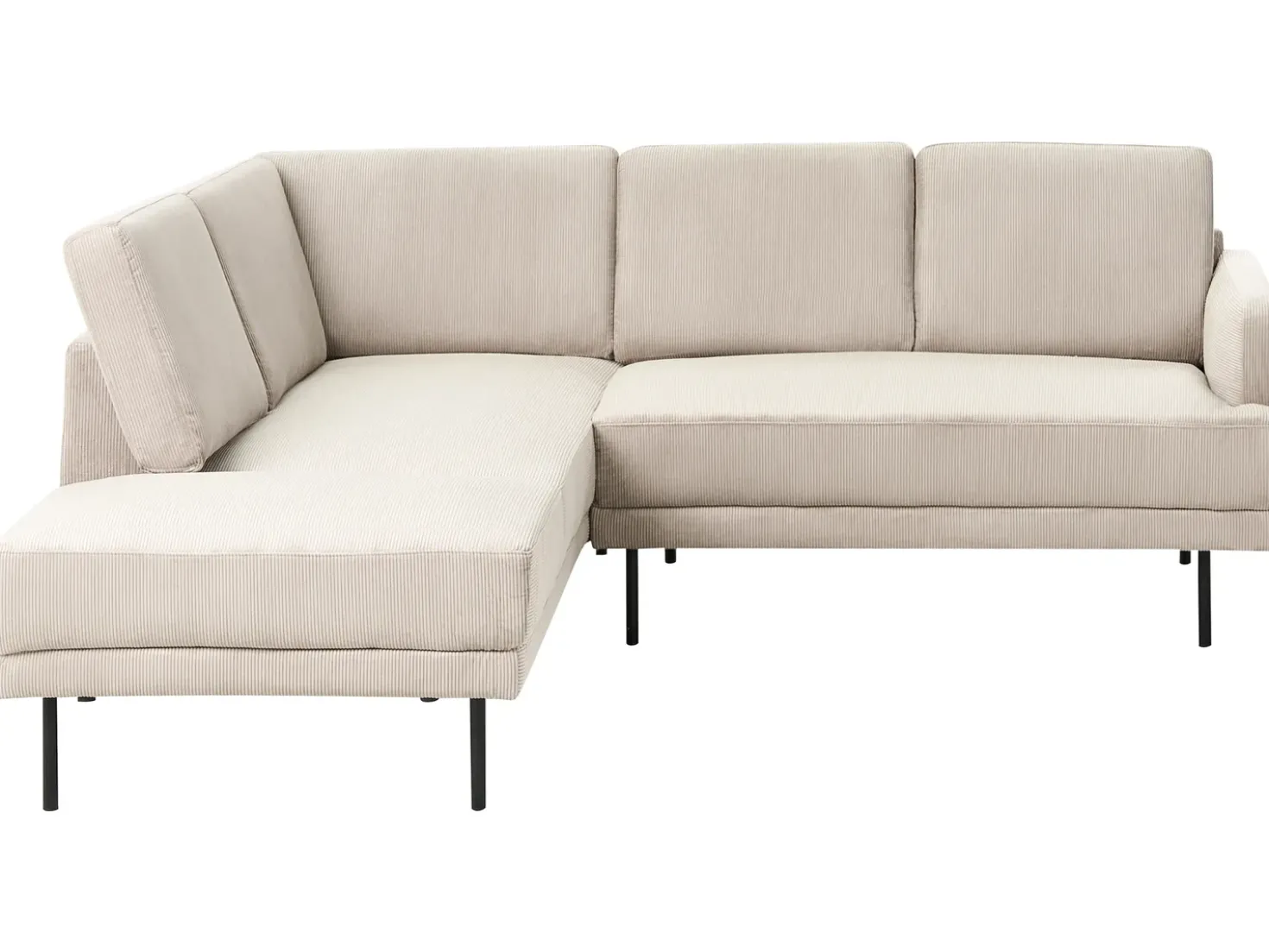 Divano angolare 4 posti BREDA Velluto a coste Beige Lato destro