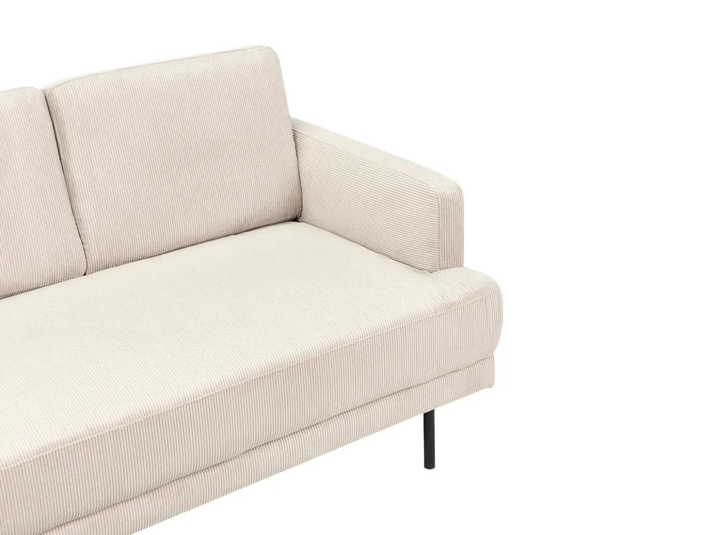 Divano angolare 4 posti BREDA Velluto a coste Beige Lato destro