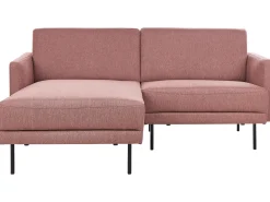 Divano angolare 2 posti BREDA Tessuto Rosa Lato destro