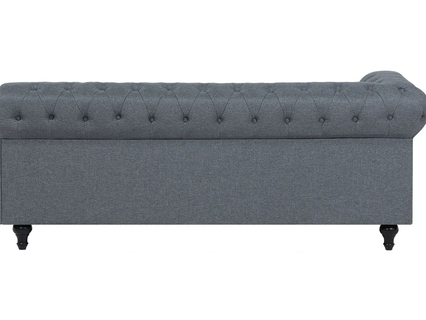 Divano angolare 6 posti CHESTERFIELD Tessuto Grigio Lato Sinistro