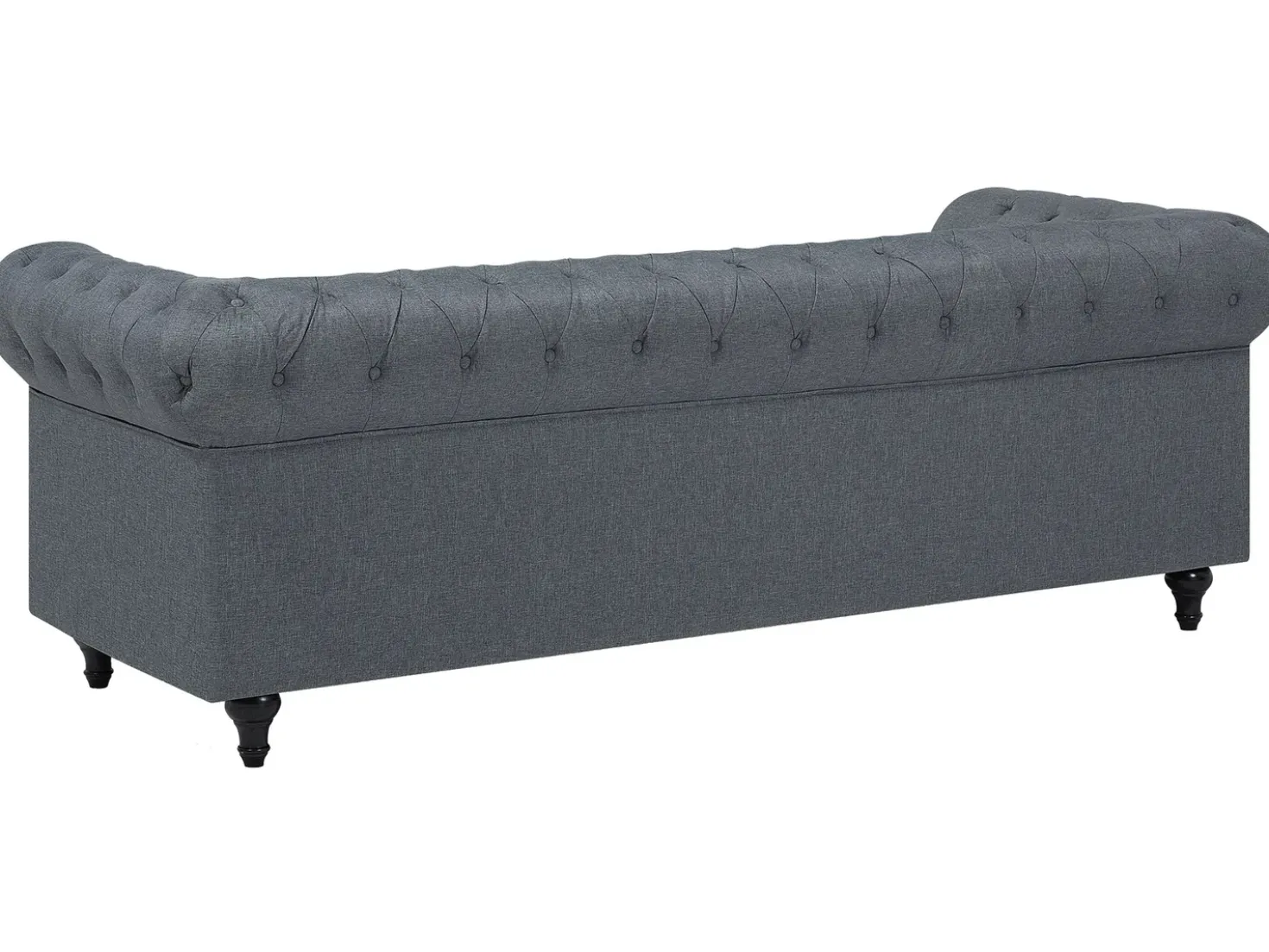 Divano angolare 6 posti CHESTERFIELD Tessuto Grigio Lato Sinistro