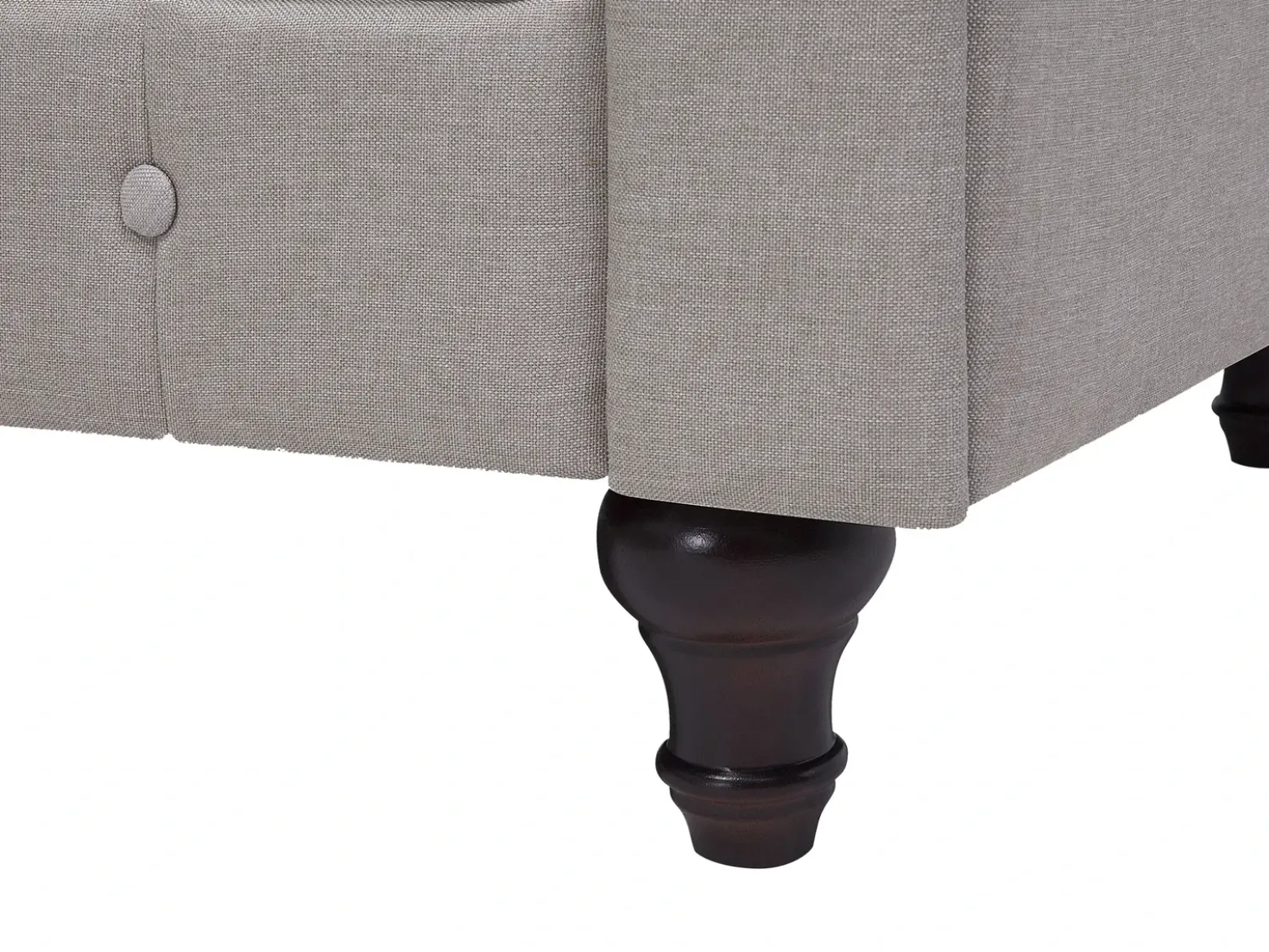 Divano angolare 6 posti CHESTERFIELD Tessuto Beige Lato destro