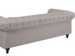 Divano angolare 6 posti CHESTERFIELD Tessuto Beige Lato destro