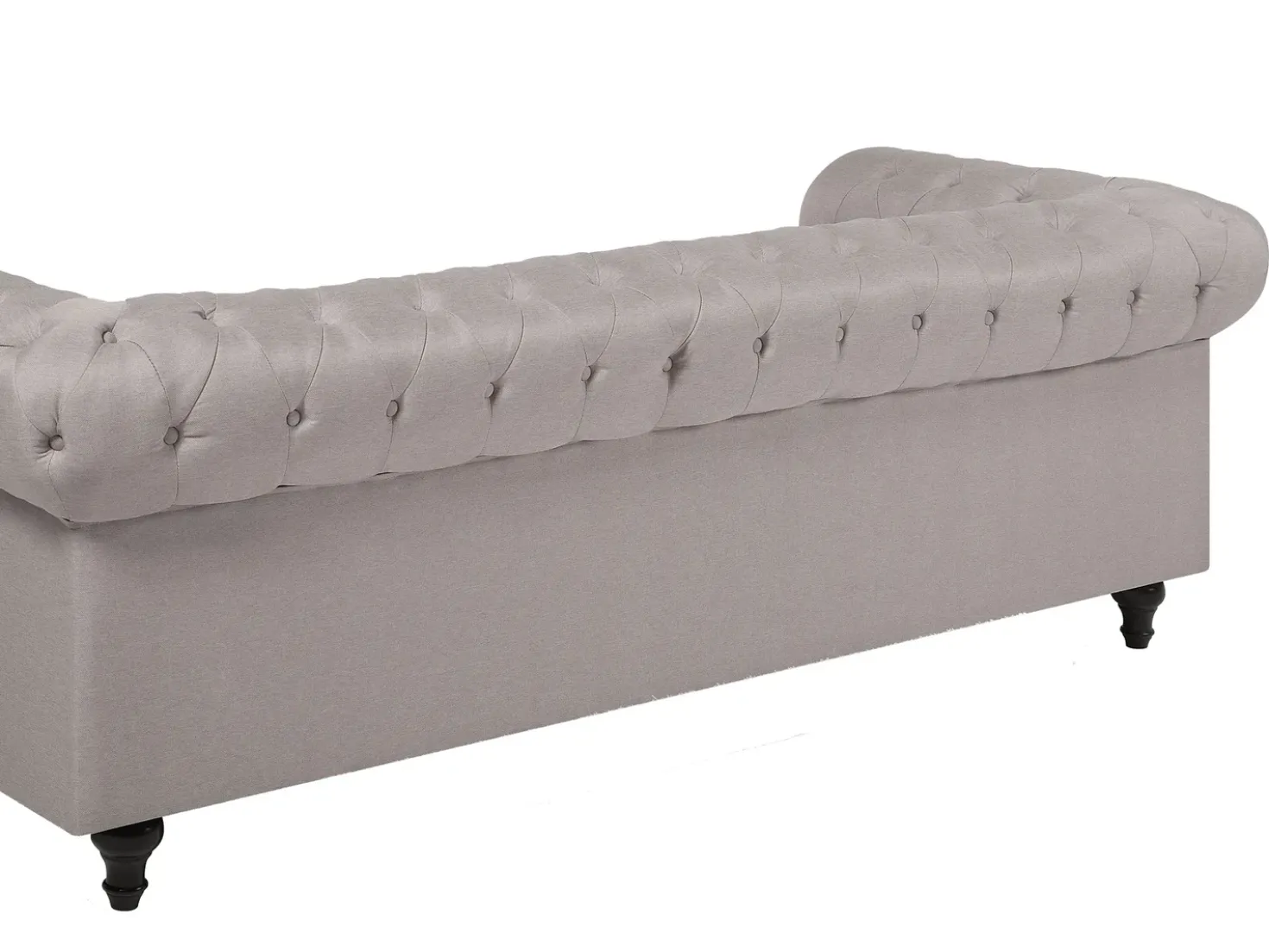 Divano angolare 6 posti CHESTERFIELD Tessuto Beige Lato destro