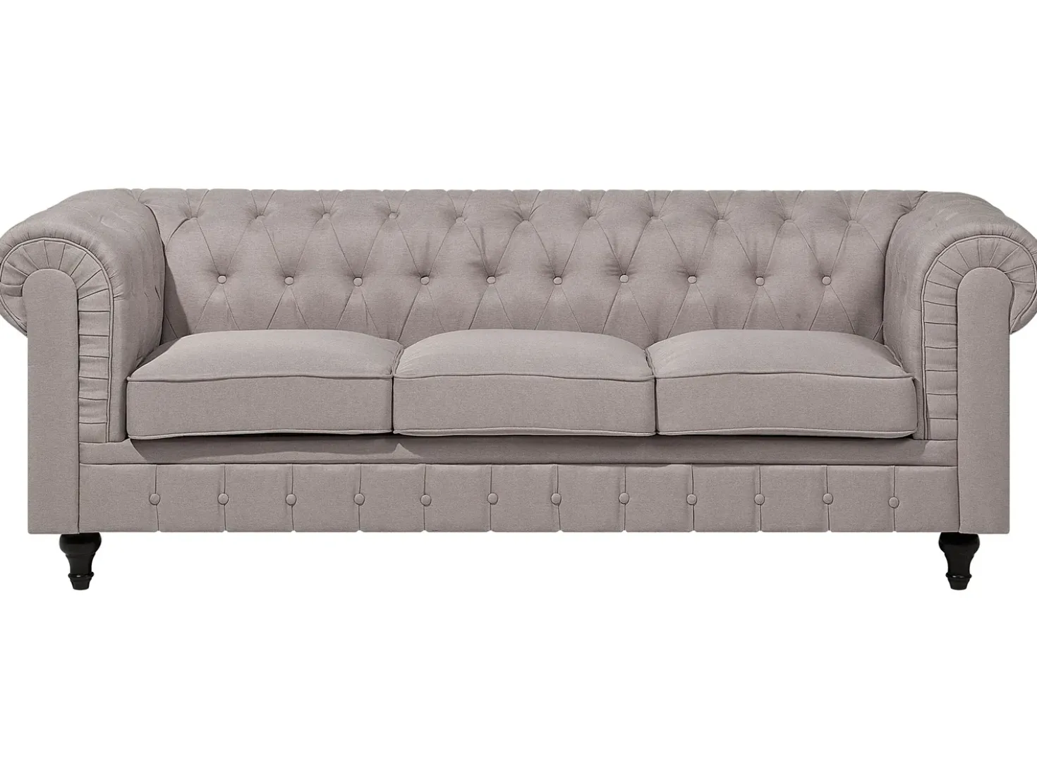 Divano angolare 6 posti CHESTERFIELD Tessuto Beige Lato destro