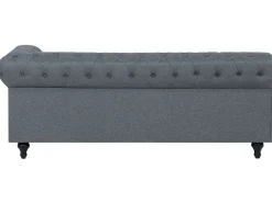 Divano angolare 6 posti CHESTERFIELD Tessuto Grigio Lato destro