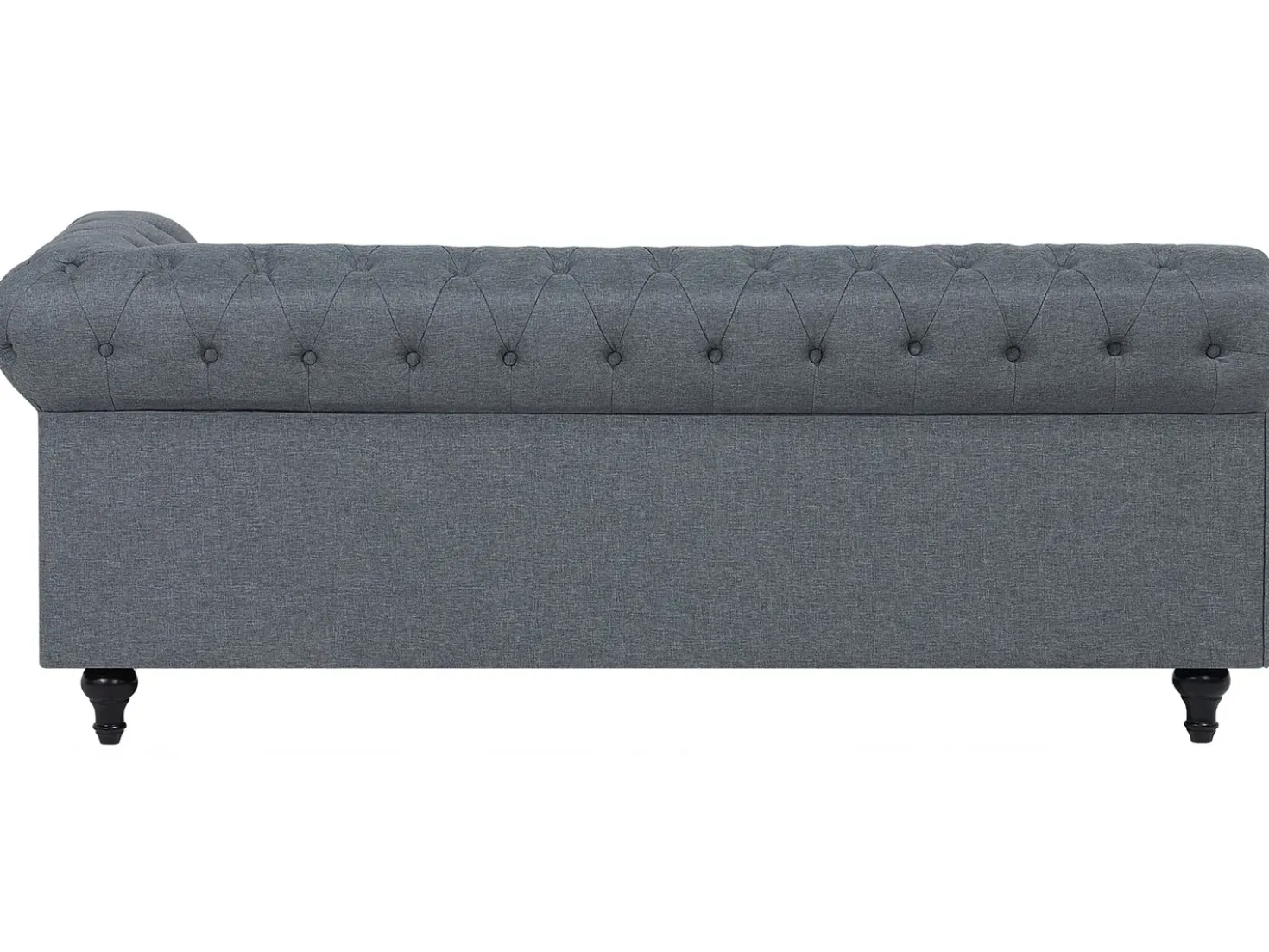 Divano angolare 6 posti CHESTERFIELD Tessuto Grigio Lato destro