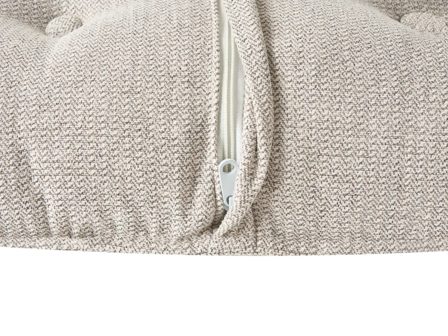 Divano angolare 3 posti DOLVA Tessuto Beige chiaro Lato destro