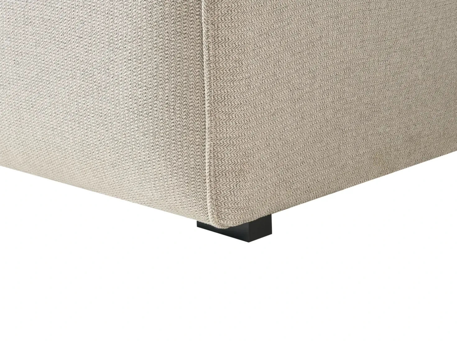 Divano angolare 3 posti DOLVA Tessuto Beige chiaro Lato destro