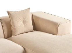 Divano angolare 3 posti DOLVA Velluto a coste Beige Lato Sinistro