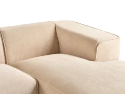 Divano angolare 3 posti DOLVA Velluto a coste Beige Lato Sinistro