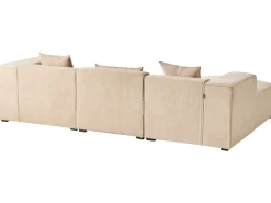 Divano angolare 3 posti DOLVA Velluto a coste Beige Lato destro