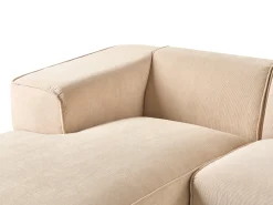 Divano angolare 3 posti DOLVA Velluto a coste Beige Lato destro
