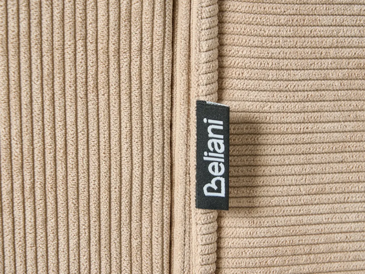 Divano angolare 3 posti DOLVA Velluto a coste Beige Lato destro
