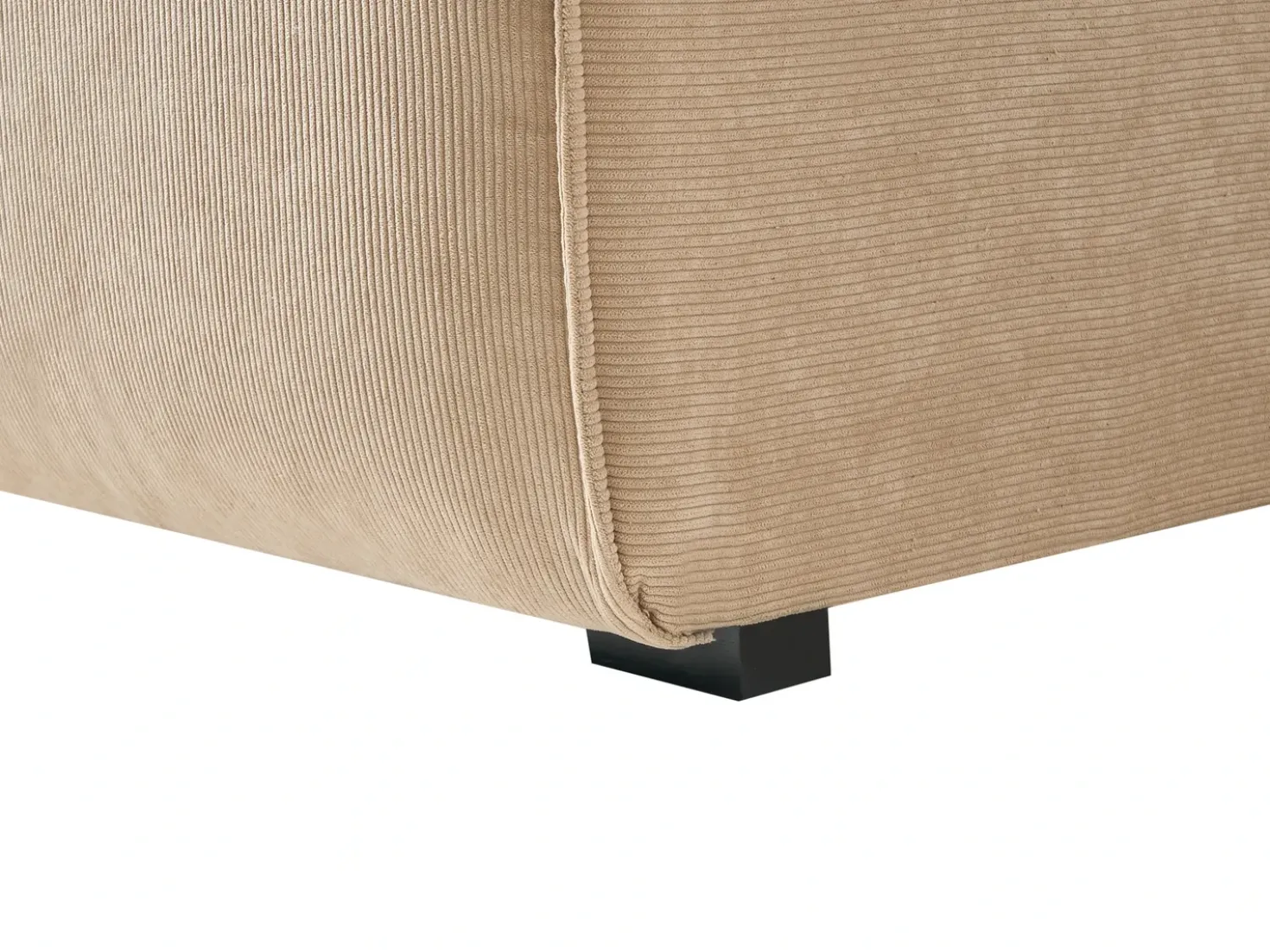 Divano angolare 3 posti DOLVA Velluto a coste Beige Lato destro