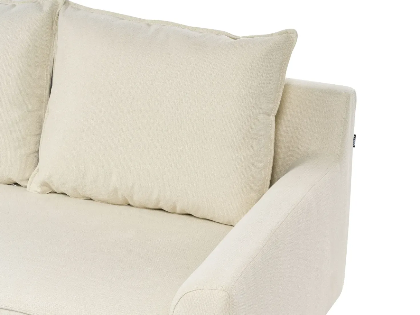 Divano angolare 3 posti ELVENES Tessuto Beige chiaro Lato Sinistro