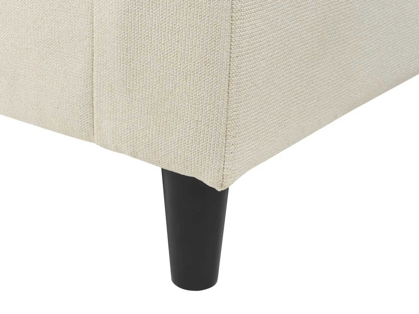 Divano angolare 3 posti ELVENES Tessuto Beige chiaro Lato destro