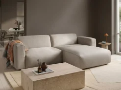 Divano angolare 3 posti FAABORG Tessuto Beige Lato Sinistro