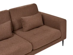 Divano angolare 3 posti FLAM Bouclé Marrone Lato destro
