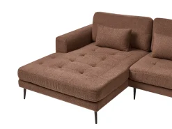 Divano angolare 3 posti FLAM Bouclé Marrone Lato destro