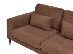 Divano angolare 3 posti FLAM Bouclé Marrone Lato Sinistro