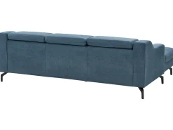 Divano angolare 4 posti GLOSLI Ciniglia Blu Lato destro