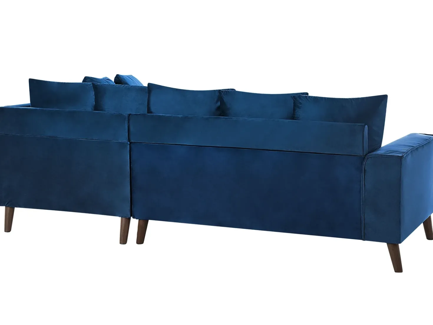 Divano angolare 3 posti GRENA Velluto Blu marino Lato Sinistro
