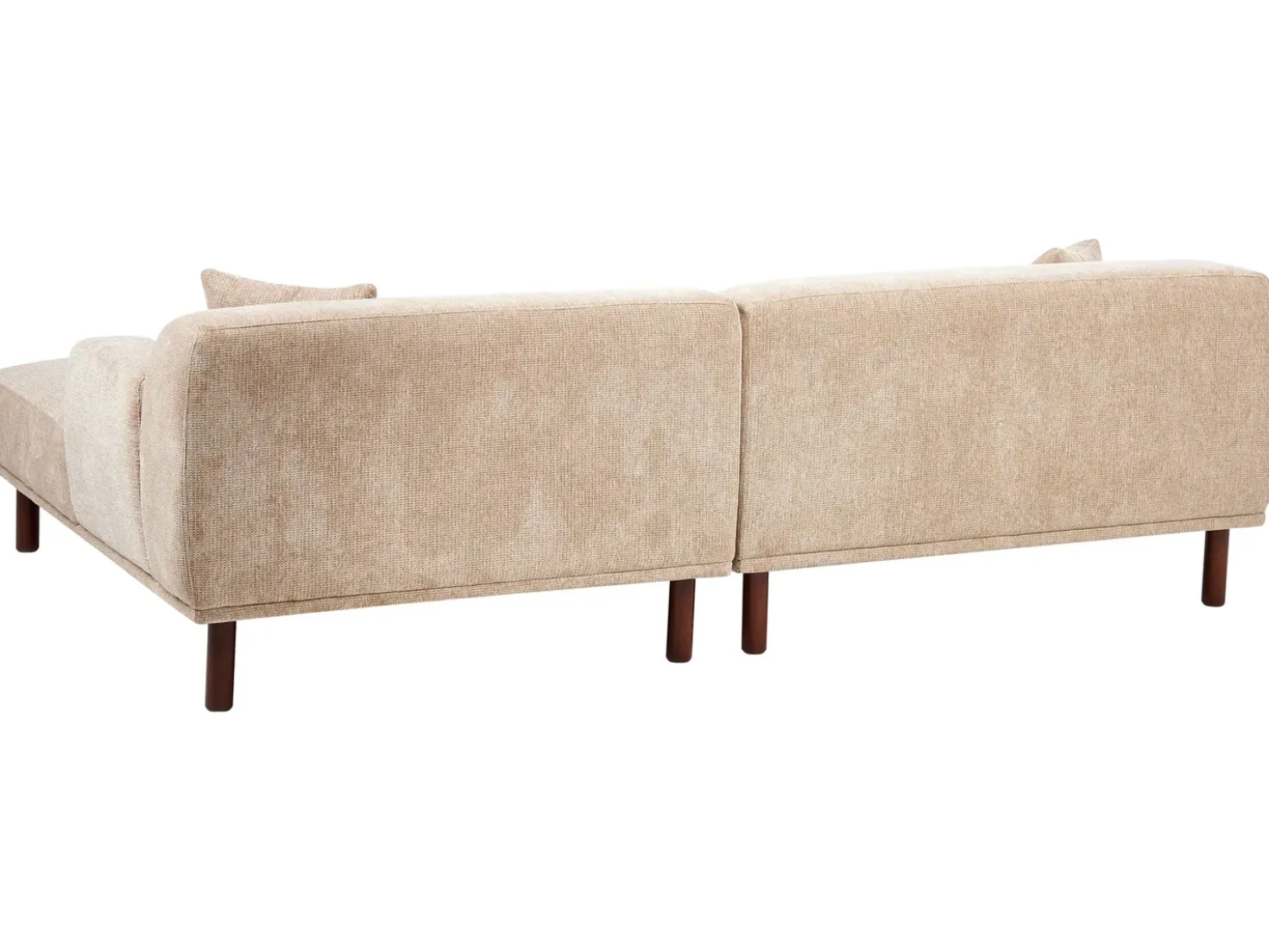 Divano angolare 3 posti HOLT Tessuto Beige Lato Sinistro