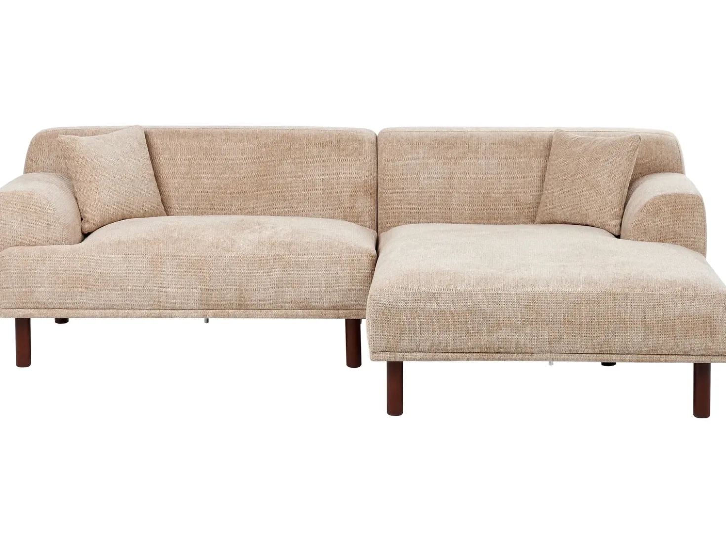 Divano angolare 3 posti HOLT Tessuto Beige Lato Sinistro