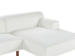 Divano angolare 3 posti HOLT Bouclé Bianco Lato Sinistro