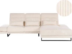 Divano angolare 4 posti IKAST Velluto a coste Beige Lato Sinistro