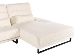 Divano angolare 4 posti IKAST Velluto a coste Beige Lato Sinistro